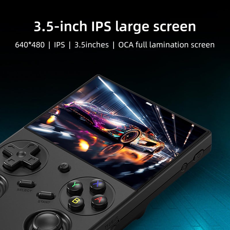 Aivuidbs Classic Up Retro Handheld Game Console,Portable Game with 3.5 Inch IPS Screen,with 64G TF Card Pre-Installed 4353 Games Supports 5G WiFi Bluetooth HDMI and TV Output - Image 3